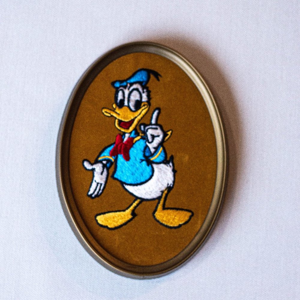 Vintage Embroidered Disney Donald Duck Wall Hanging